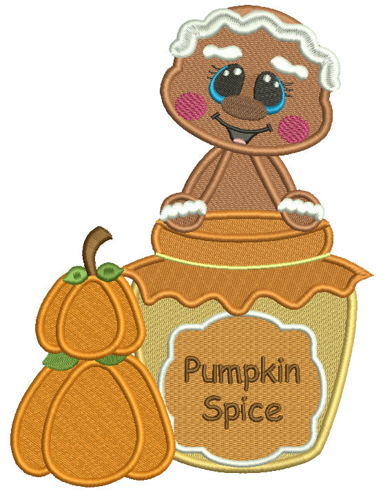Pumpkin Spice Stacked Pumpkins Thanksgiving Filled Machine Embroidery Design Digitized Pattern