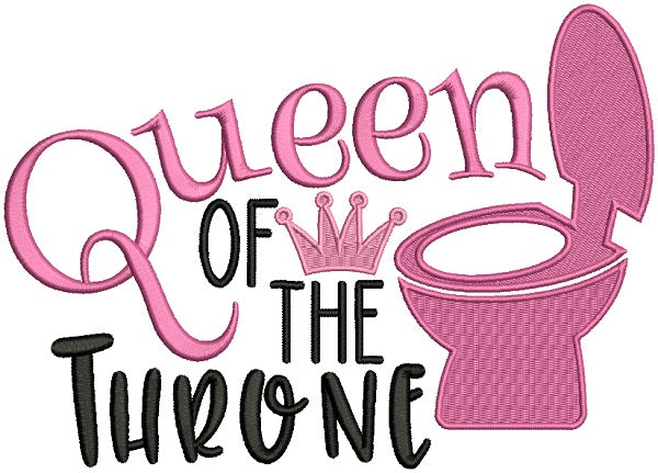Queen Of The Throne Filled Machine Embroidery Design Digitized Pattern
