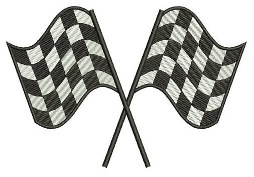 Racing Checkered Flag Filled Machine Embroidery Digitized Design Design Pattern - Instant Download - 4x4 , 5x7, and 6x10 -hoops