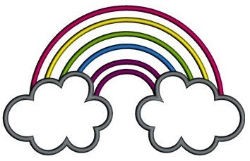 Rainbow Applique Machine Embroidery Digitized Design Pattern - Instant Download - 4x4 , 5x7, and 6x10 -hoops