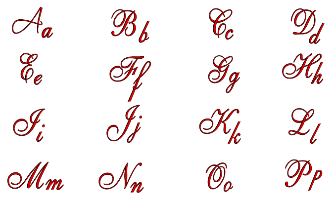 Ravil Font Machine Embroidery Script Upper and Lower Case 1 2 3 inches ...