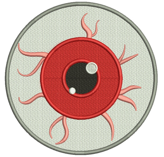 Red Eye Applique Machine Embroidery Digitized Design Pattern