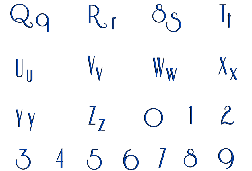 Revi Font Machine Embroidery Script Upper and Lower Case 1 2 3 inches ...