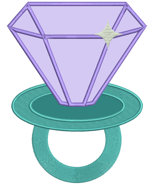 Ring Pop Applique Machine Embroidery Design Digitized Pattern