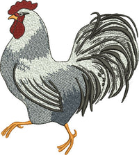 Rooster Filled Machine Embroidery Digitized Design Pattern