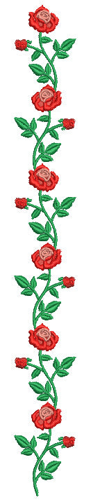 Roses Interconnected Perfect For Making Borders Flowers Filled Machine Embroidery Design Digitized Pattern