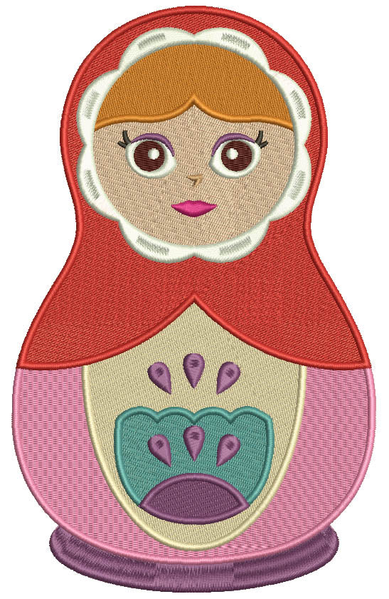 Russian Nesting Doll Matryoshka Filled Machine Embroidery Design Digitized Pattern