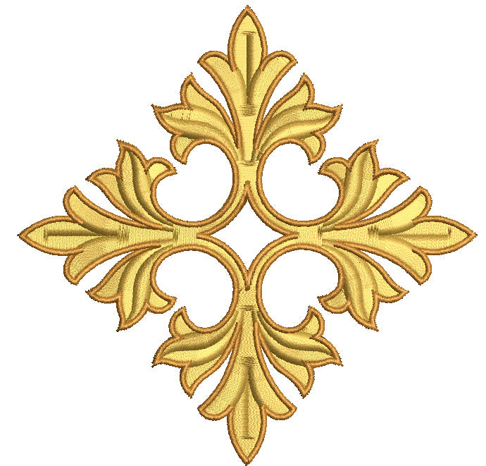 Rustic Cross Religious Filled Machine Embroidery Design Digitized Patt ...