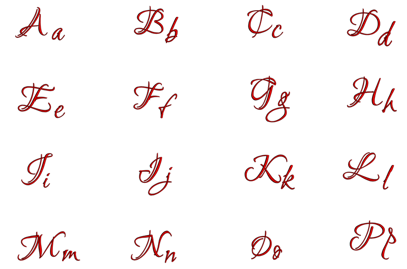 Ruth Font Machine Embroidery Script Upper and Lower Case 1 2 3 inches ...
