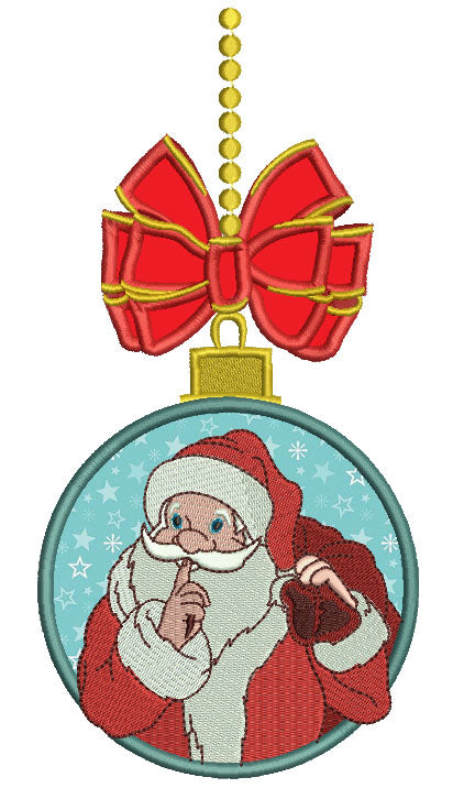 Santa Claus Christmas Ornament Christmas Applique Machine Embroidery Design Digitized Pattern