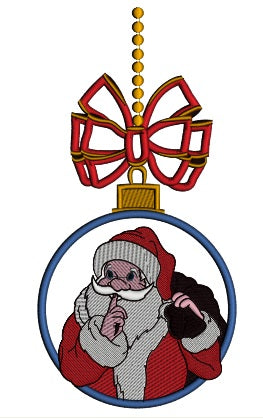 Santa Claus Christmas Ornament Christmas Applique Machine Embroidery Design Digitized Pattern