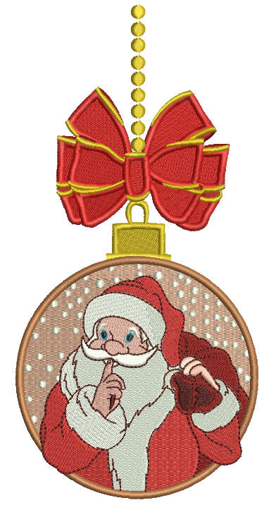 Santa Claus Christmas Ornament Christmas Filled Machine Embroidery Design Digitized Pattern