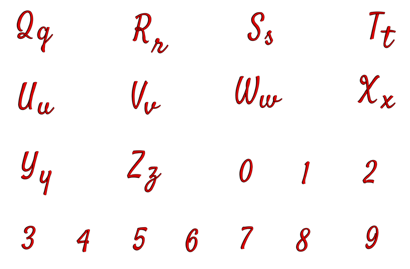 Satisfy Font Machine Embroidery Script Upper and Lower Case 1 2 3 inch ...