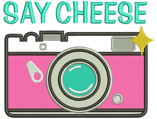 Say Cheese Little Photo Camera Applique Machine Embroidery Design Digitized Pattern