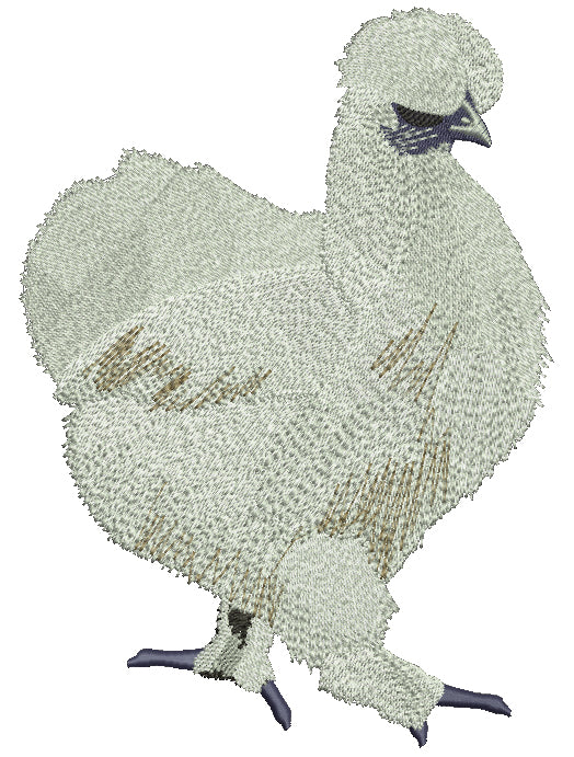 Silkie Chicken Filled Machine Embroidery Design Digitized Pattern
