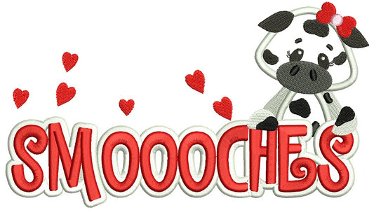 Smoooches Cow Applique Machine Embroidery Design Digitized Pattern