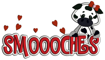 Smoooches Cow Applique Machine Embroidery Design Digitized Pattern