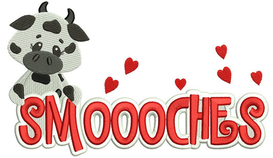 Smoooches Cow On the Left Filled Machine Embroidery Design Digitized Pattern