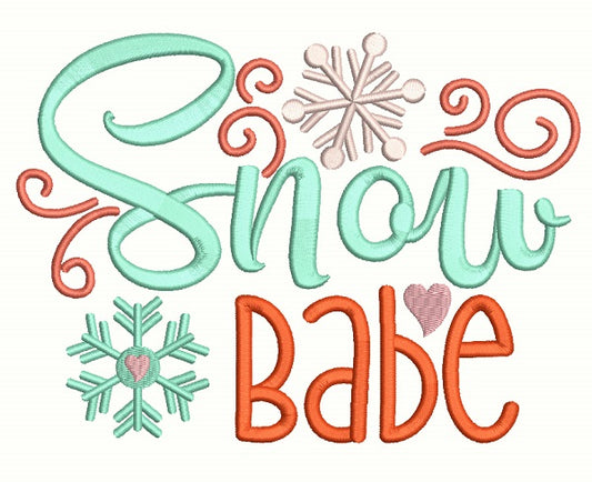 Snow Babe Christmas Filled Machine Embroidery Design Digitized Patter