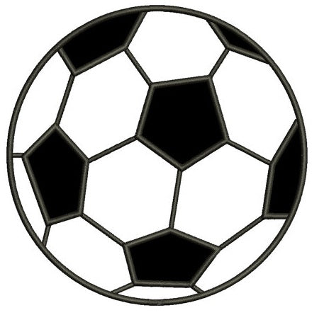 Soccer Ball Applique Machine Embroidery Digitized Design Pattern - Instant Download - 4x4 , 5x7, and 6x10 -hoops