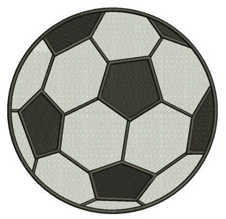 Soccer Ball Machine Embroidery Digitized Sports Design Filled In Pattern - Instant Download - 4x4 , 5x7, and 6x10 -hoops