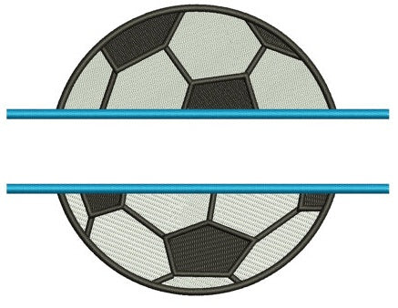 Soccer Ball Split Design Machine Embroidery Digitized Design Filled In Pattern - Instant Download - 4x4 , 5x7, and 6x10 -hoops