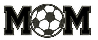 Soccer Mom with Ball Design Machine Embroidery Digitized Design Applique Pattern - Instant Download - 4x4 , 5x7, and 6x10 -hoops