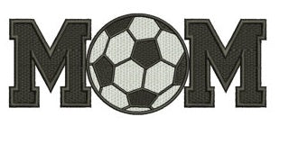 Soccer Mom with Ball Design Machine Embroidery Digitized Design Filled In Pattern - Instant Download - 4x4 , 5x7, and 6x10 -hoops