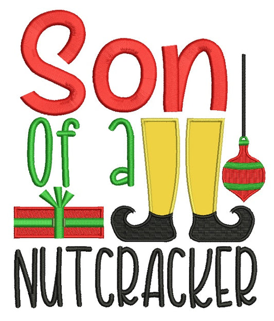 Son Of a Nutcracker Christmas Applique Machine Embroidery Design Digitized Patter
