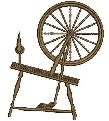 Spinning Wheel Filled Machine Embroidery Digitized Design Pattern