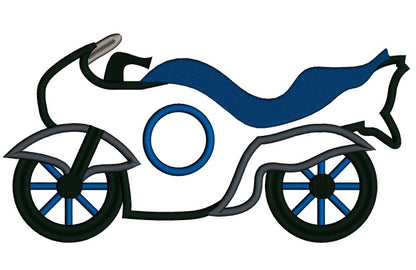 Sports Motorcycle Monogram Applique Machine Embroidery Design Digitized Pattern