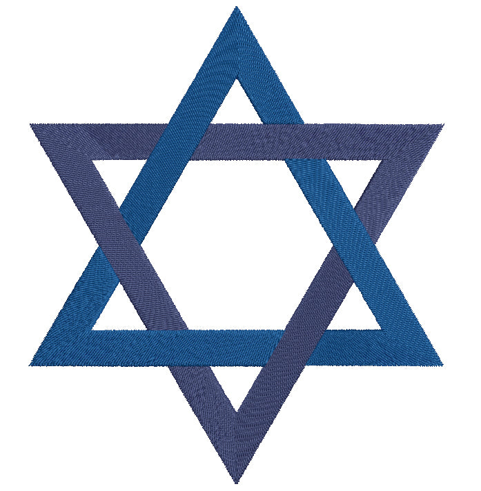 Star of David Jewish Filled Machine Embroidery Digitized Design Pattern