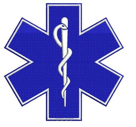 Star of Life medical EMS EMT paramedic medics Embroidery Design - Instant Download Machine Pattern 4x4 , 5x7, 6x10 - Nurses, Doctors, LPn