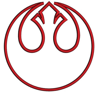 Star Wars Rebel Alliance Symbol Applique Machine Embroidery Design Digitized Pattern
