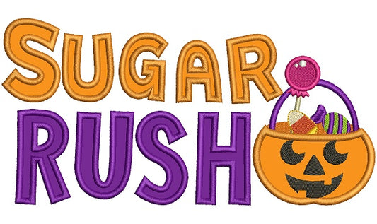 Sugar Rush Halloween Applique Machine Embroidery Digitized Design Pattern