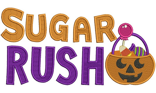Sugar Rush Halloween Filled Machine Embroidery Digitized Design Pattern