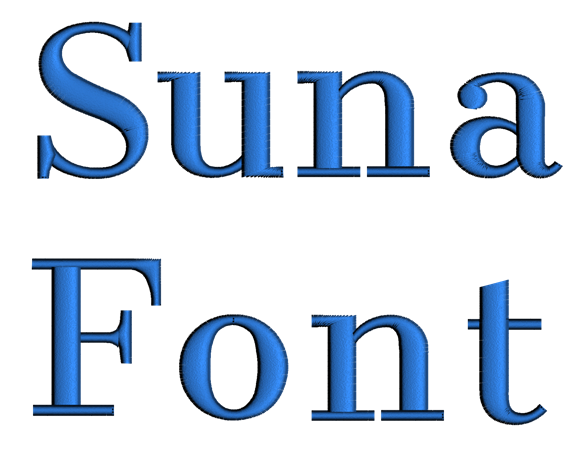 Suna Font Machine Embroidery Script Upper and Lower Case 1 2 3 inches ...