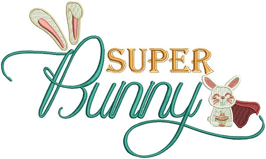 Super Bunny Ears Easter Filled Machine Embroidery Design Digitized Pattern