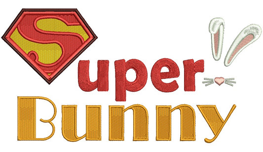 Super Bunny Easter Filled Machine Embroidery Design Digitized Pattern
