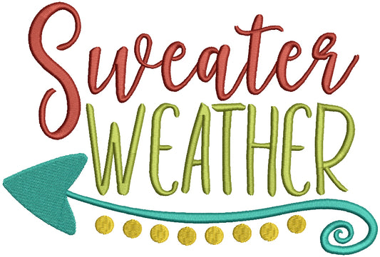 Sweater Weather Christmas Filled Machine Embroidery Design Digitized Pattern