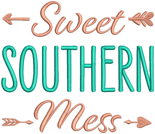 Sweet Southern Mess Filled Machine Embroidery Design Digitized Pattern