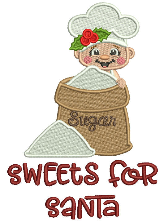 Sweets For Santa Cook Christmas Filled Machine Embroidery Design Digitized Pattern