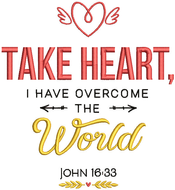 take heart i overcome the world bible verse