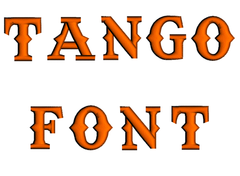 Tango Font Machine Embroidery Script Upper and Lower Case 1 2 3 inches