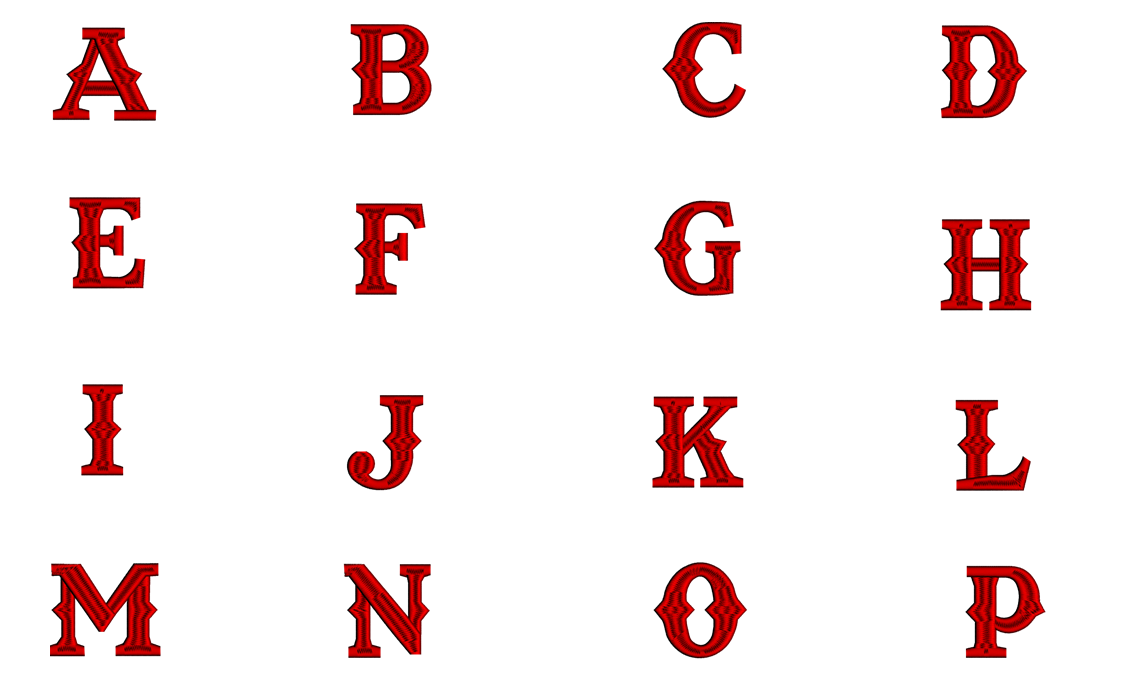 Tango Font Machine Embroidery Script Upper and Lower Case 1 2 3 inches ...