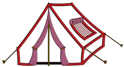 Tent Applique Machine Embroidery Digitized Design Pattern