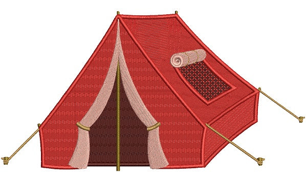 Tent Filled Machine Embroidery Digitized Design Pattern