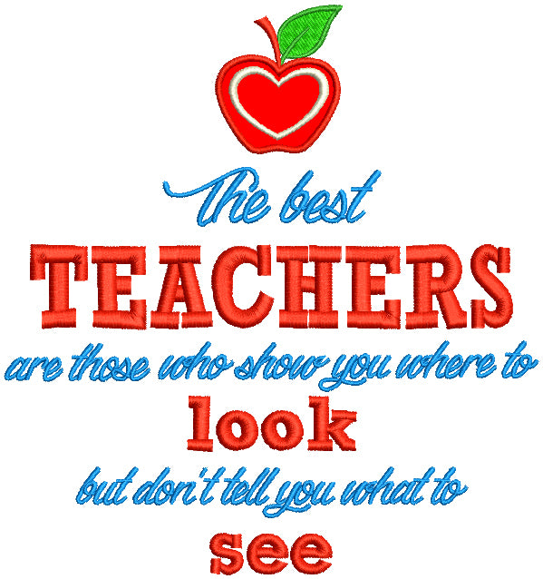 The Best Teachers Are Those Who Show You Where To Look But Don't Tell ...