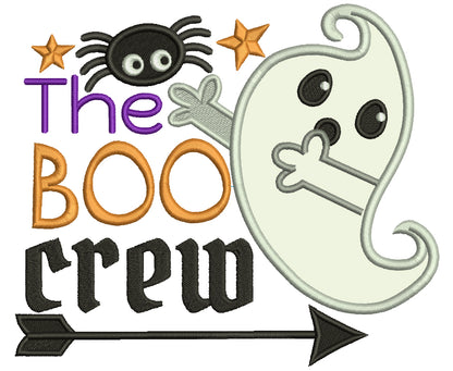 The Boo Crew Ghost Halloween Applique Machine Embroidery Design Digitized Pattern