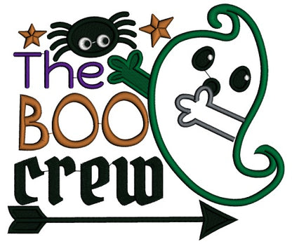 The Boo Crew Ghost Halloween Applique Machine Embroidery Design Digitized Pattern